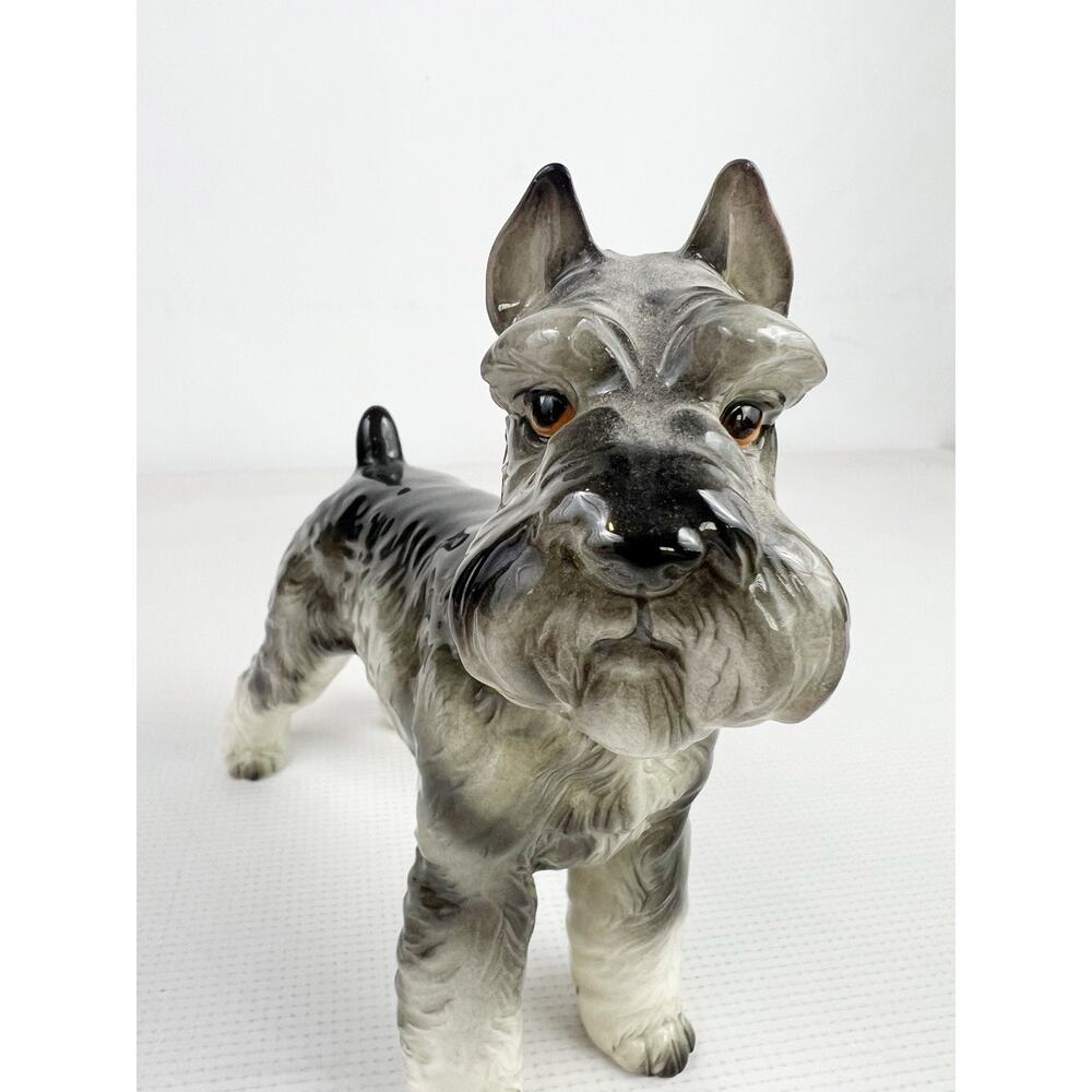 Vintage Shafford Japan Schnauzer Dog Porcelain Figurine 7 in Number 160 Collect - Picture 8 of 13